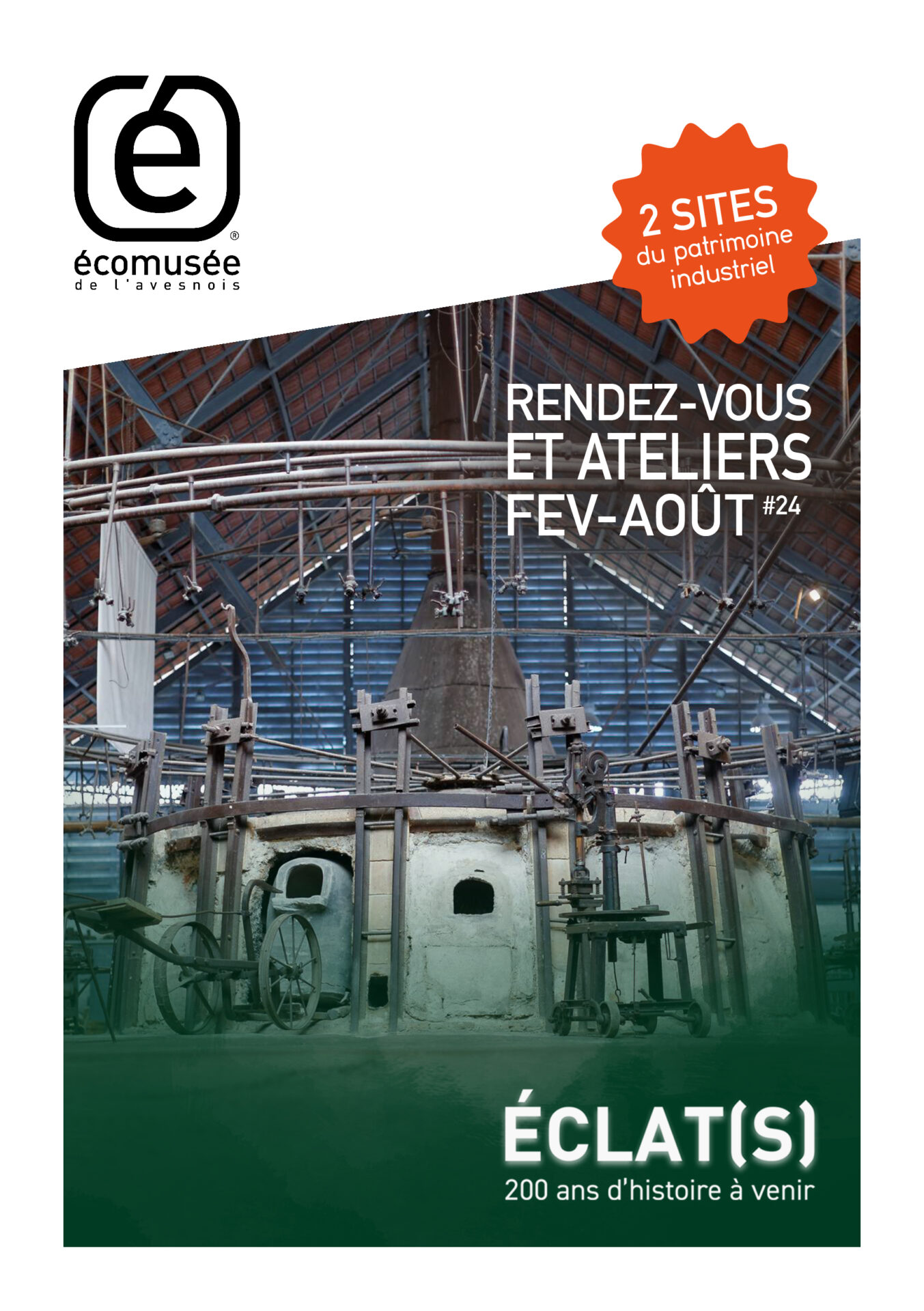 Agenda février aout 2024 Ecomusée de l'Avesnois - éclat(s) bicentenaire verrerie Trélon